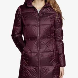 Eddie Bauer Women's Luna Peak 550-Fill Hooded Down Puffer Parka - Deep Eggplant